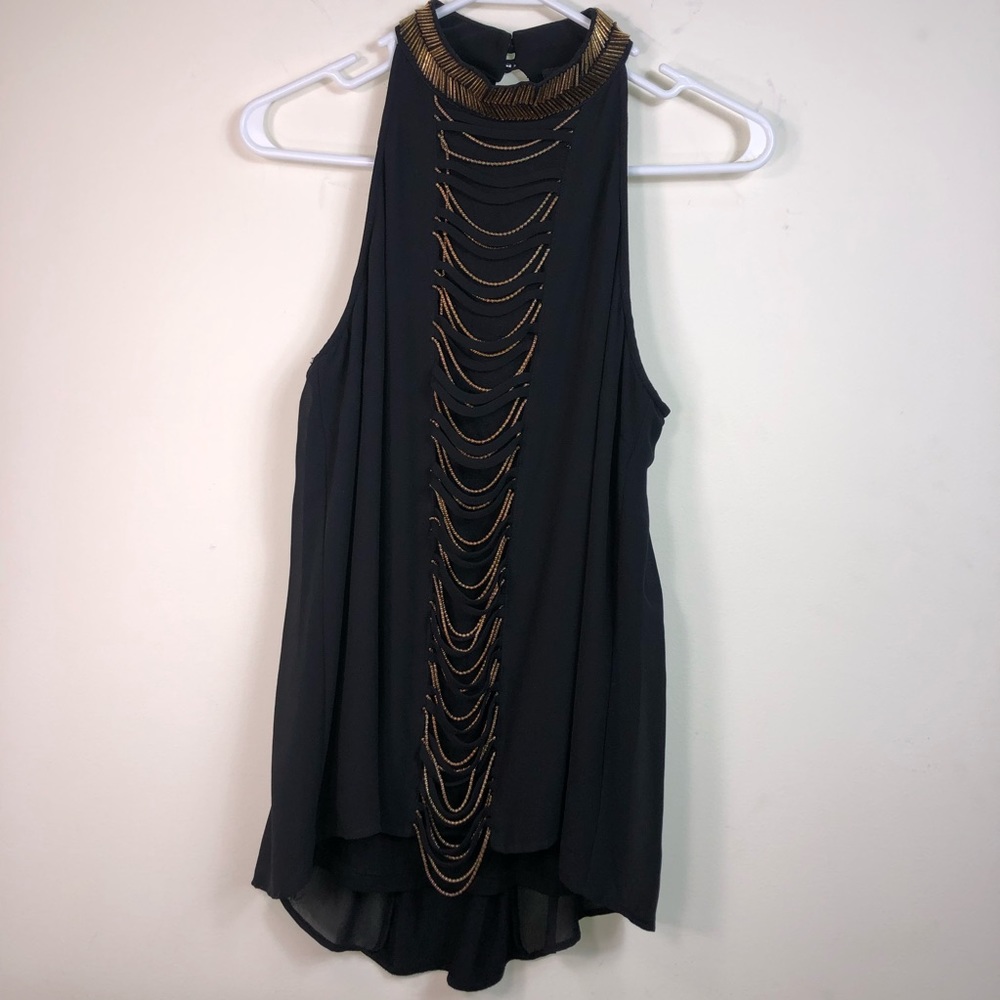 Black and gold blouse size m xoxo